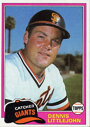 1981 Topps Baseball Cards      561     Dennis Littlejohn